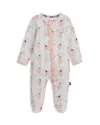 Magnetic Me Girls' Pretty Plies Printed Ruffled Footie One Piece - Baby In Neutral