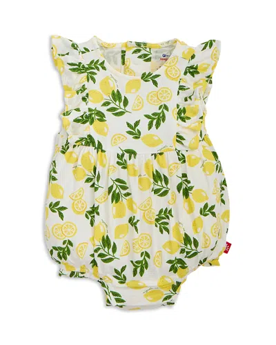 Magnetic Me Girls' Simply The Zest Flutter Sleeved Bubble Romper - Baby In Yellow