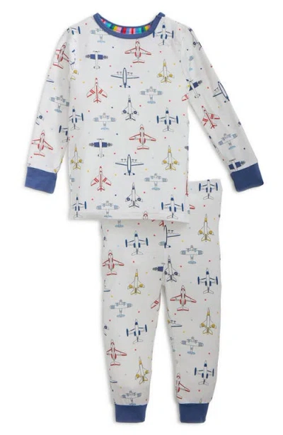 Magnetic Me Babies'  Just Plane Fun Magnetic Two-piece Pajama Set In Gray