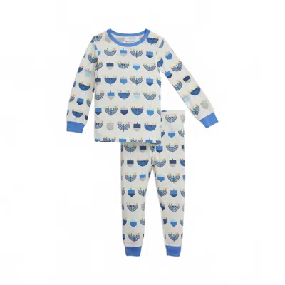 Magnetic Me Kid's Magnetic Pajama Set In Spin Me Right Round In White