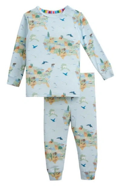 Magnetic Me Babies'  Kids' America The Beautiful Fitted Two-piece Pajamas In Blue