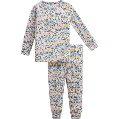 Magnetic Me Babies'  Kids' Chelsea Floral Print Two-piece Fitted Pajamas In Multi