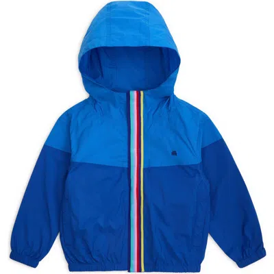 Magnetic Me Kids' Colorblock Magnetic Hooded Windbreaker In Blue