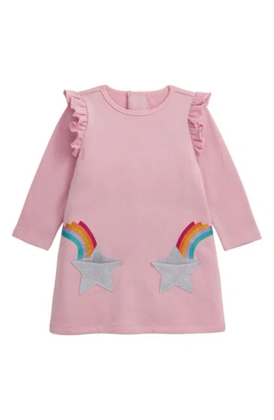 Magnetic Me Babies'  Kids' Fidget Pocket Long Sleeve Ruffle Dress In Pink