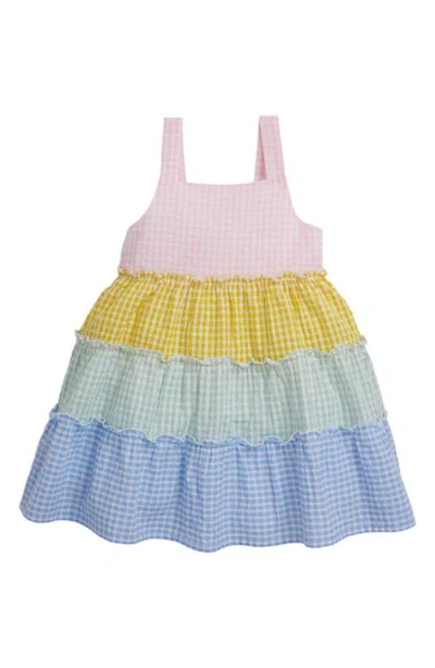 Magnetic Me Babies'  Kids' Gingham Colorblock Tiered Sundress In Multi