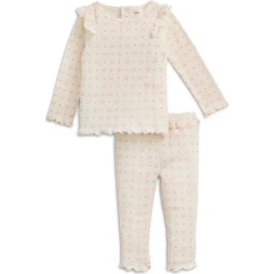 Magnetic Me Babies'  Kids' Heart 'n' Bow Two-piece Pajamas In Neutral