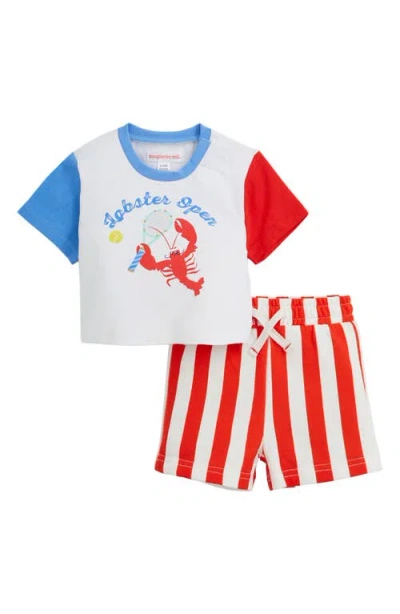Magnetic Me Babies'  Kids' Lobster Graphic T-shirt & Shorts Set In Red