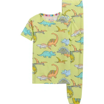 Magnetic Me Babies'  Kids' Roar N Explore Magnetic Fitted Two-piece Pajamas In Green