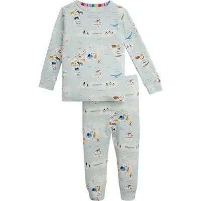 Magnetic Me Babies'  Kids' Sea The World Two-piece Fitted Pajamas In Blue