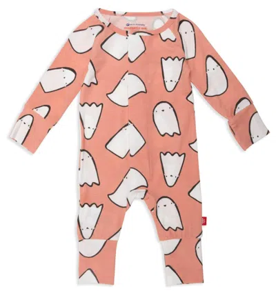 Magnetic Me Kids' Squad Ghouls Grow With Me Coverall In Salmon In Brown