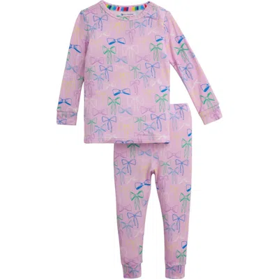 Magnetic Me Babies'  Kids' Take A Bow Two-piece Fitted Pajamas In Multi