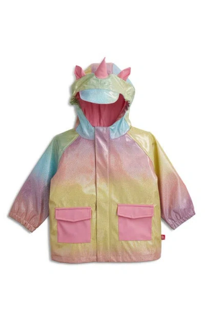 Magnetic Me Babies'  Kids' Unicorn Sparkle Hooded Raincoat In Multi