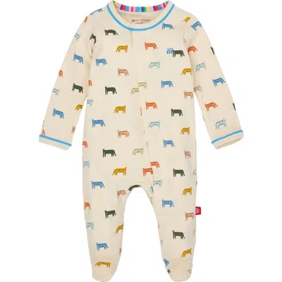 Magnetic Me Babies'  Le Tigre Organic Cotton Footie In Beige