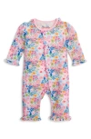 Magnetic Me Lily Floral Ruffle Magnetic Romper In Lily