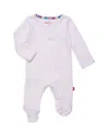 Magnetic Me Love Lines Footie - Baby In White