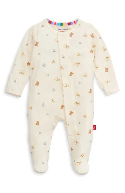 Magnetic Me Babies'  Lullaby Lane Print Footie In Lulln
