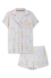 Magnetic Me Nikki Menagerie Stretch Modal Short Pajamas In Blue Multi