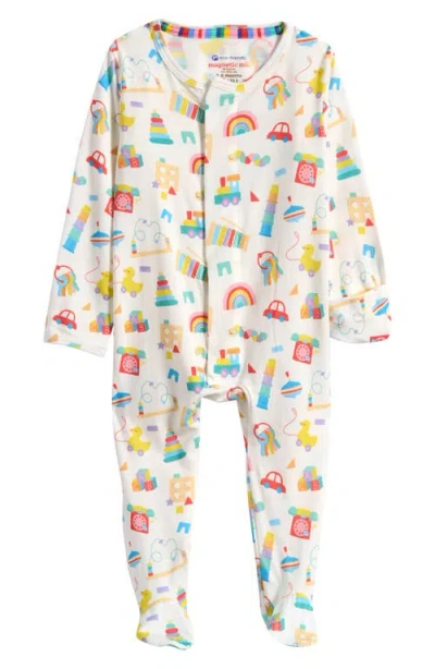 Magnetic Me Babies'  Play All Day Magnetic Convertible Footie In Multi