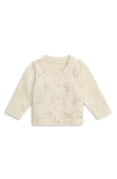 Magnetic Me Babies'  Pointelle Magnetic Cardigan In White