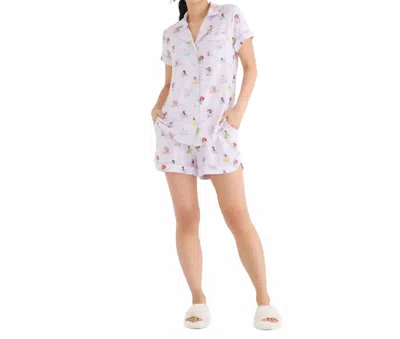 Magnetic Me Princess Classic With A Twist Short Sleeve Pajama Set In Multi
