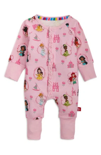 Magnetic Me Babies'  Princess Royal Radiance Ruffle Magnetic Convertible Footie In Pink