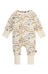Magnetic Me Reel Good Time Fish Print Magnetic Convertible Romper In White