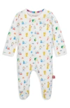 Magnetic Me Seaside Sand Squad Organic Cotton Magnetic Footie In White