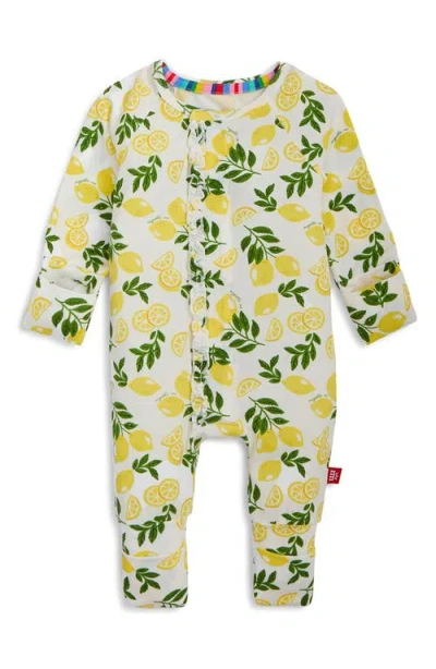 Magnetic Me Babies'  Simply The Zest Magnetic Closure Covertible One-piece Pajamas In Multi
