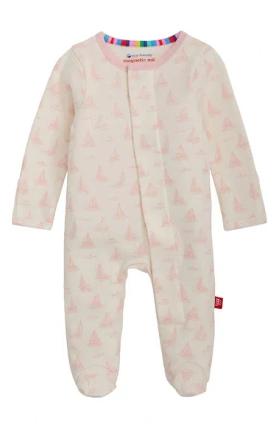 Magnetic Me Babies'  Tiny Tides Organic Cotton Footie In Animal Print