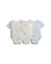 Magnetic Me Unisex Bodysuit Bundle, Pack Of 3 - Baby In White
