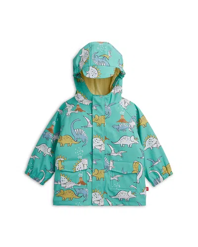 Magnetic Me Unisex Dino Print Color Changing Magnetic Raincoat - Little Kid In Blue