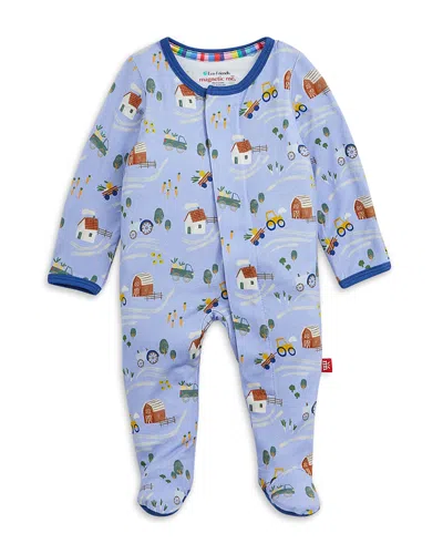 Magnetic Me Unisex Farm To Cradle Footie - Baby In Blue
