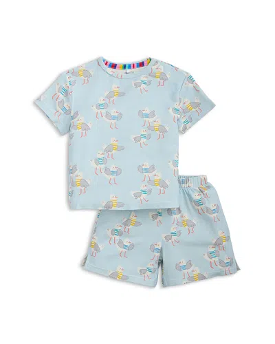 Magnetic Me Unisex Gulls Just Wanna Have Fun Rightfit Magnetic Pajama Set - Little Kid, Big Kid In Blue