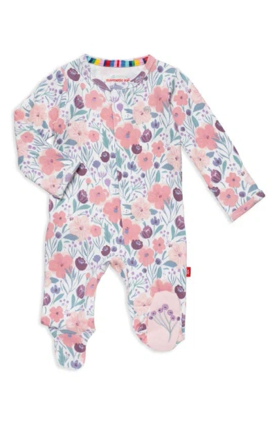 MAGNETIC ME WHISTLEDON FLORAL ORGANIC COTTON FOOTIE