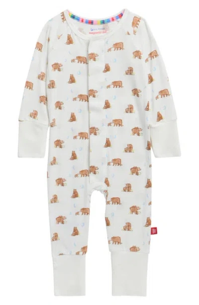 Magnetic Me Babies'  Wildly Loved Magnetic Convertible Romper In Neutral