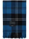 Magniberg Logo-patch Alpaca Blanket In Blue