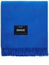Magniberg Logo-patch Virgin Wool Blanket In Blue