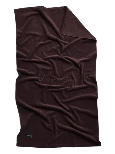 Magniberg Embossed Towel In Brown