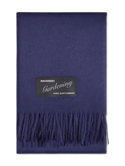 Magniberg Fringed Scarve In Blue