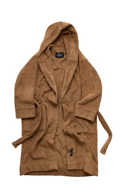 Magniberg Gelato Cotton Bathrobe In Brown