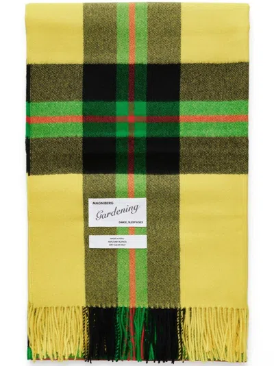 Magniberg Yellow Tartan Wool Blanket