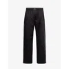Magniberg Mens Black Sorbetto Contrast-piping Cotton Pyjama Bottoms