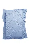 Magniberg Mother Pima Cotton Flat Sheet In Blue