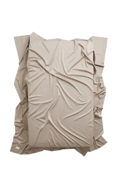 Magniberg Mother Pima Cotton Flat Sheet In Brown