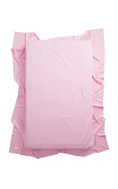 Magniberg Mother Pima Cotton Flat Sheet In Pink