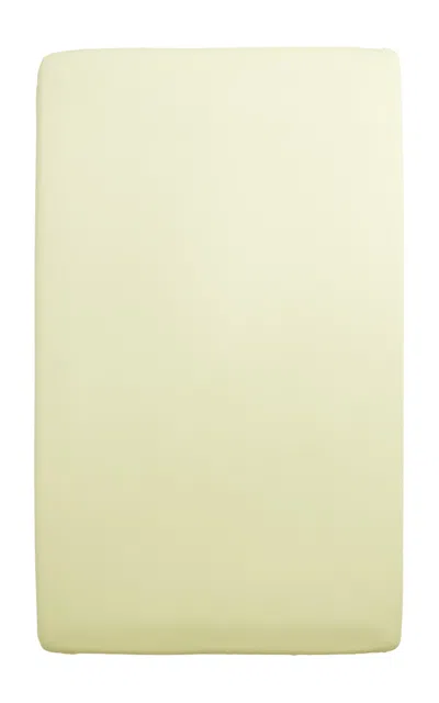 Magniberg Mother Queen Pima Cotton Fitted Sheet In Yellow