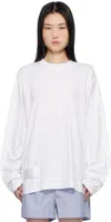 Magniberg White Full Long Sleeve T-shirt In Washed White