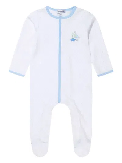 Magnolia Baby Dinosaur-print Spot Babygrow In White