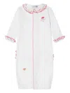 Magnolia Baby Embroidered Ruffled Romper In White