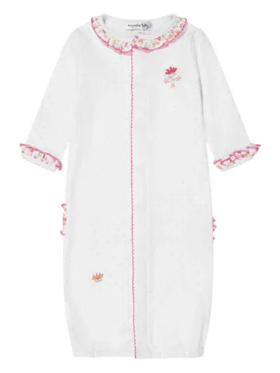 Magnolia Baby Babies' Embroidered Ruffled Romper In White